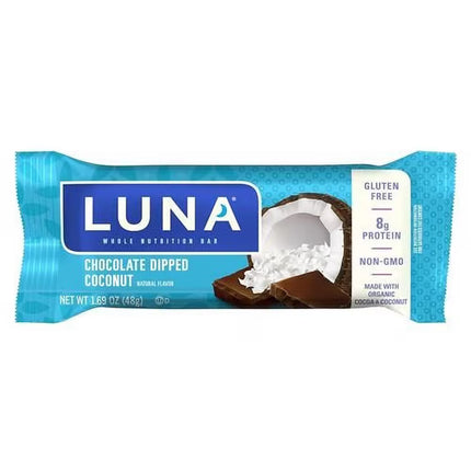 6-count box of Luna Chocolate Dipped Coconut Whole Nutrition Bars (Nov 12, 2026)