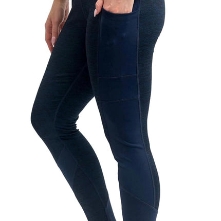 FITKICKS CROSSOVERS Active Lifestyle Leggings in Navy, 7/8 length, quick-dry fabric, sleek side pockets, new open box”
