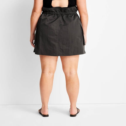 Women's Paperbag Cargo Mini Skirt - Future Collective™ with Jenny K. Lopez, New, Dark Olive Green, Size XL