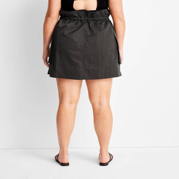 Women's Paperbag Cargo Mini Skirt - Future Collective™ with Jenny K. Lopez, New, Dark Olive Green, Size XL