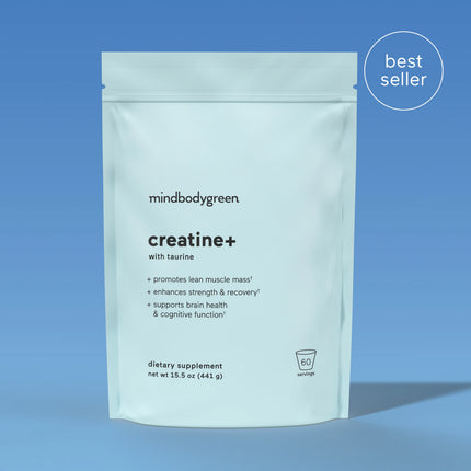 Mindbodygreen Strong. Focused. Unstoppable. creatine with taurine+ - 15.5 Oz 60 Servings