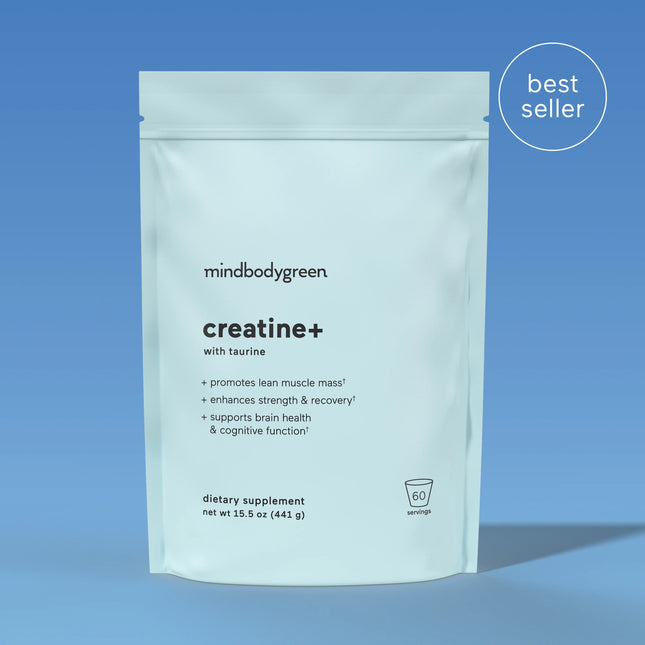 Mindbodygreen Strong. Focused. Unstoppable. creatine with taurine+ - 15.5 Oz 60 Servings