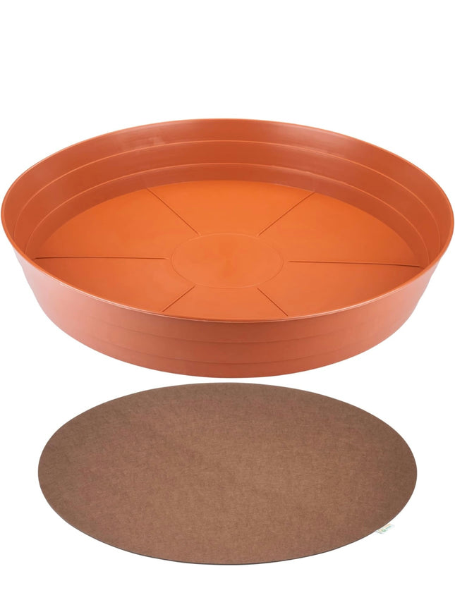 Garden Hour 20 Inch Extra-Large Plant Saucers for Potted Plants, Open Box