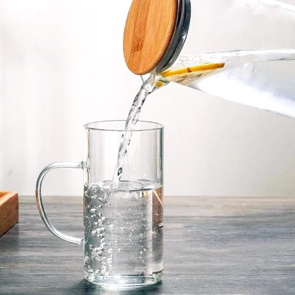 Hand Blown Glass Cup - Tea + Linen
