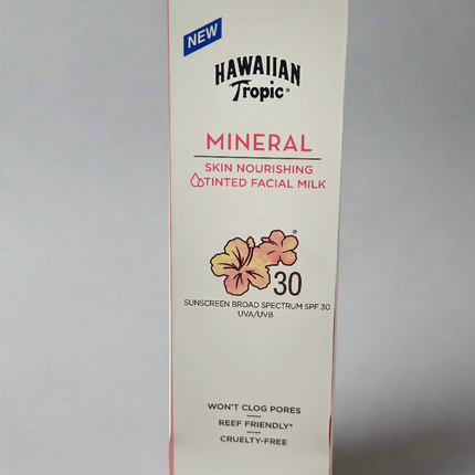 Hawaiian Tropic Mineral Skin Nourishing Tinted Facial Milk SPF 30, 1.7 fl. oz, new”