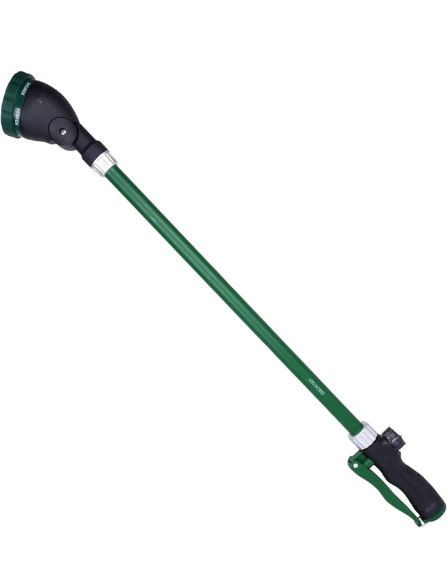 Heavy Duty 28 Inch Watering Wand with Pivoting Head, adjustable spray patterns, ergonomic handle”