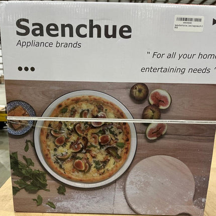 Saenchue Electric Pizza Oven - 12-Inch Indoor Pizza Ovens Countertop - 1200W Pizza Maker Heats up to 800˚F by Ceramic Stone