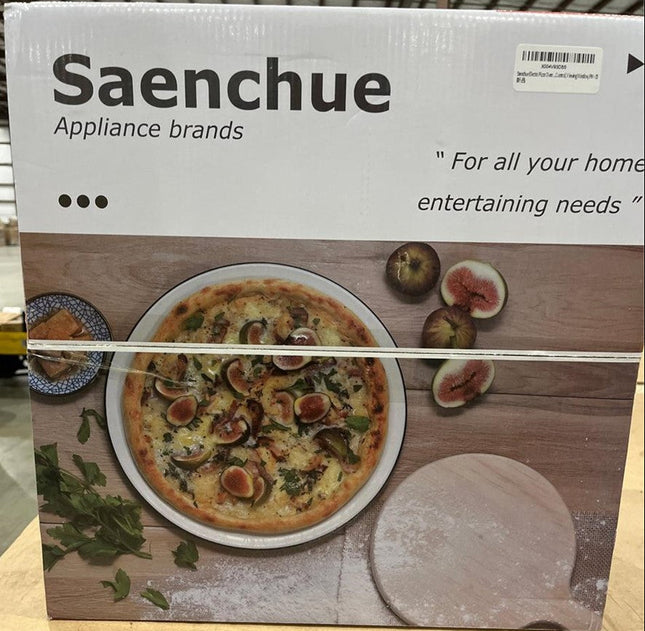 Saenchue Electric Pizza Oven - 12-Inch Indoor Pizza Ovens Countertop - 1200W Pizza Maker Heats up to 800˚F by Ceramic Stone