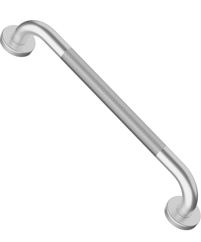 “iMomwee Satin Brushed Nickel Shower Grab Bar, 20 inch, anti-slip grip, wall mount bathroom safety balance handrail”