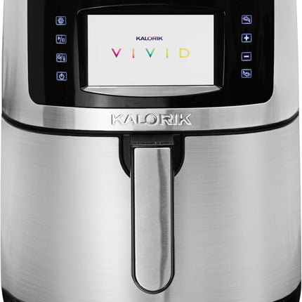 Kalorik VIVID Air Fryer 7 Quart with Full Color Display and Touch Controls, 1500W, Stainless Steel - New Open Box