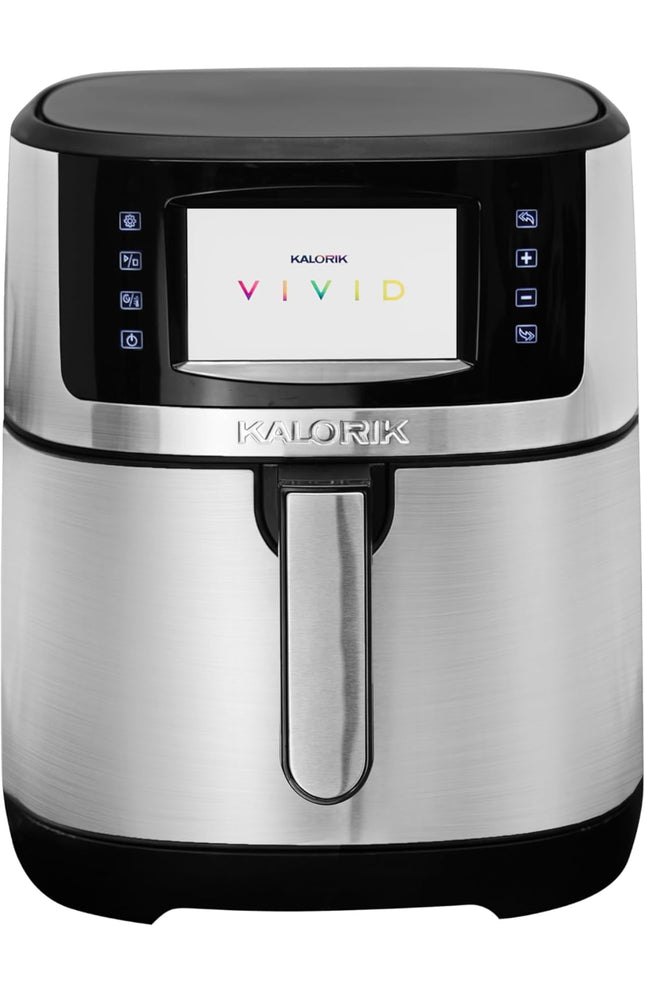 Kalorik VIVID Air Fryer 7 Quart with Full Color Display and Touch Controls, 1500W, Stainless Steel - New Open Box