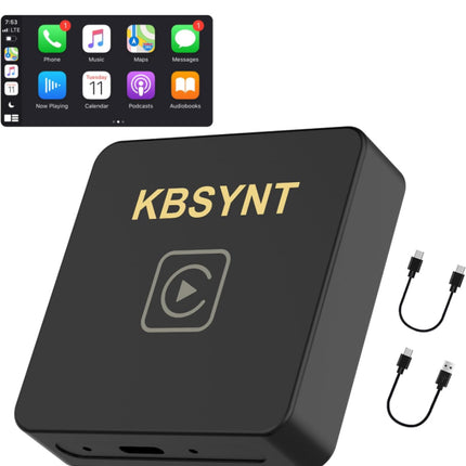  KBSYNT Wireless CarPlay Adapter, seamless smartphone integration, compact design, hands-free control”
