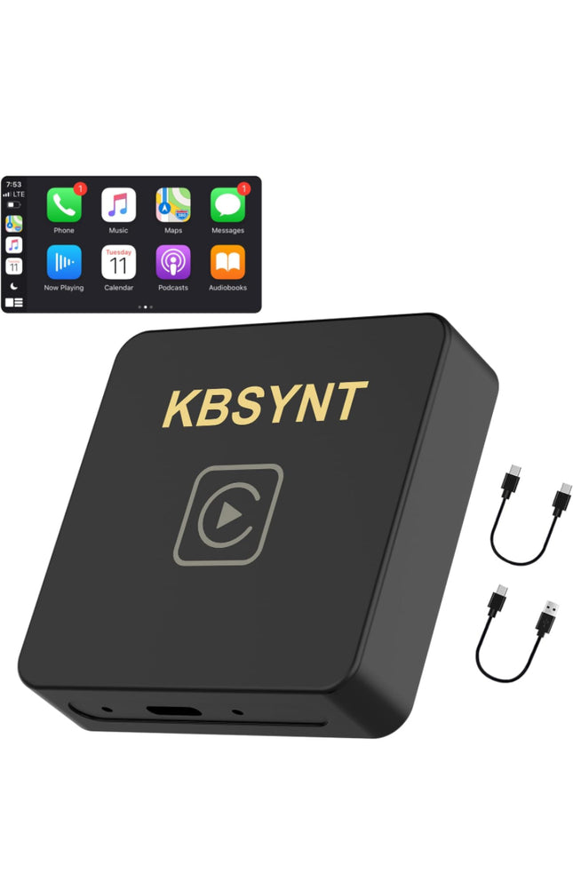 KBSYNT Wireless CarPlay Adapter, seamless smartphone integration, compact design, hands-free control”
