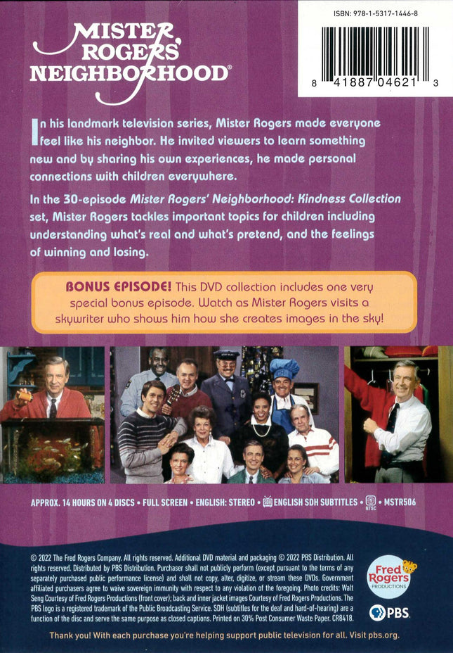 Mister Rogers' Neighborhood: Kindness Collection (DVD) - PBS Kids & Family - New