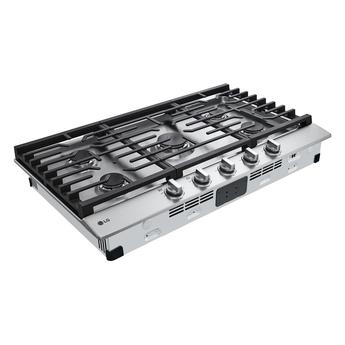 LG 36" Gas Cooktop 5 Burners EasyClean Stainless Steel Open Box