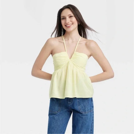 Women's Cami Tank Top - Universal Thread, New - Yellow, Size XL