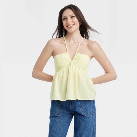 Women's Cami Tank Top - Universal Thread, New - Yellow, Size XL