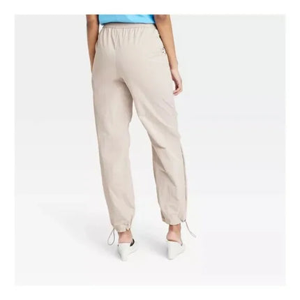 Women's High-Rise Parachute Pants - A New Day™, New - Tan, Size 8