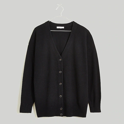 Madewell V-neck Relaxed Cardigan - New - Wool - Black - Size M