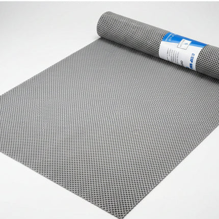 Roll of textured material with a label on a white background