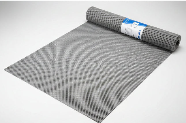 Roll of textured material with a label on a white background