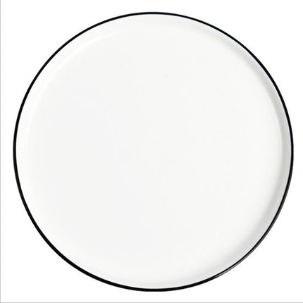 Milo Black Rim 8 Plates - Set of 4 - Tea + Linen