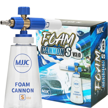 MJJC Foam Cannon S V3.0 with 1/4 Inch Quick Connector for Pressure Washer, 34 oz Bottle - New Open Box