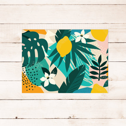 Monstera Summer Placemat - Tea + Linen