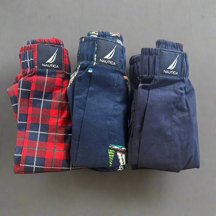  Nautica Men’s Boxer Briefs 3-Pack, size L, comfortable and stylish underwear in various patterns and colors”