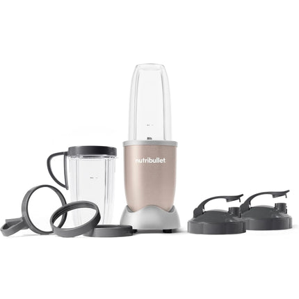 “NutriBullet Pro 900 Watt Personal Blender, 13-piece set, high-speed mixer system, Champagne color”