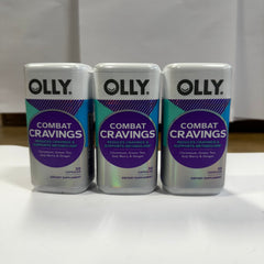 OLLY Combat Cravings Capsules 3-pack, dietary supplement for reducing cravings and supporting metabolism”