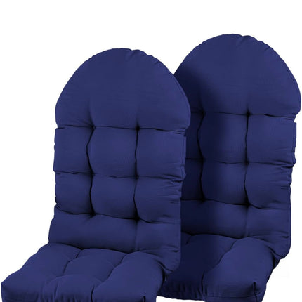 Set of 2 Patio Chair Cushions for Adirondack Chairs, Dark Blue, 44x19x4 inch, weather-resistant”