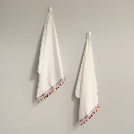 Pom Pom Handmade Kitchen Towel - Tea + Linen
