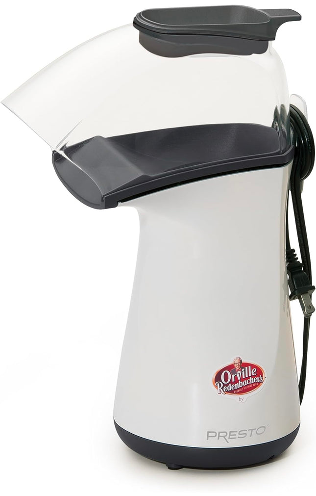Presto 04821 Orville Redenbacher’s Hot Air Popper, 1-liter capacity, white, hot air popcorn maker”