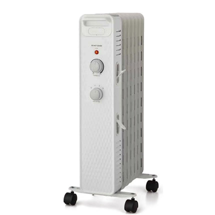 Pelonis 1500W Mechanical Oil-Filled 3-Setting Electric Radiant Heater - White, New