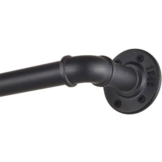 Rose Home Fashion black curtain rods, adjustable 168-240 inch, industrial heavy-duty”