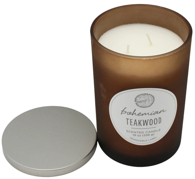 Chesapeake Bay Jar Scented Candle – Bohemian Teakwood – 2-Wick (19 oz)