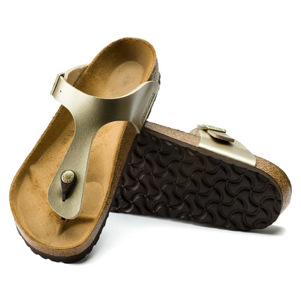 Birkenstock Gizeh Thong Sandals Gold Birko-Flor Size 8 Women’s New