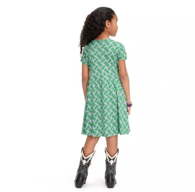 Girls Short Sleeve Green Wrap Dress - DVF Diane Von Furstenberg for Target, New, Size 10/12