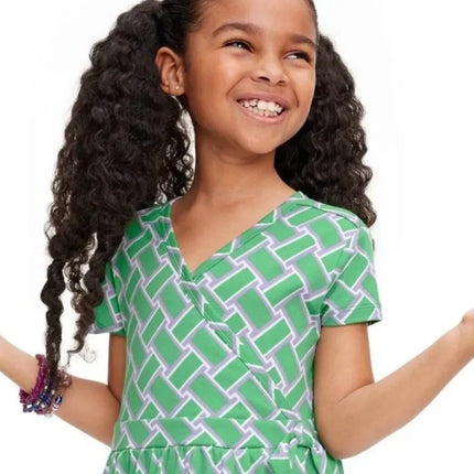 Girls Short Sleeve Green Wrap Dress - DVF Diane Von Furstenberg for Target, New, Size 10/12