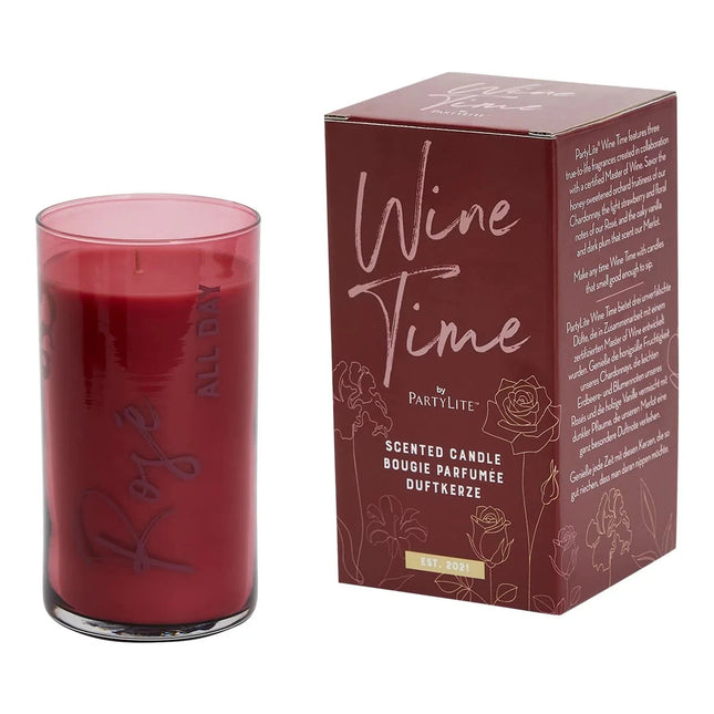 Partylite Rose All Day Wine Time Jar Candle, 19.25 oz - Life is a Carberet