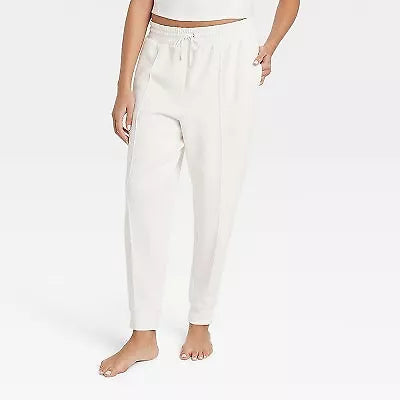 Women's Sandwash Joggers - All in Motion™, New - Cream, Size L