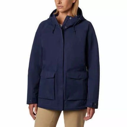 Women's Crystal City Omni-Tech Jacket - Columbia, New  - Navy Blue, Size M