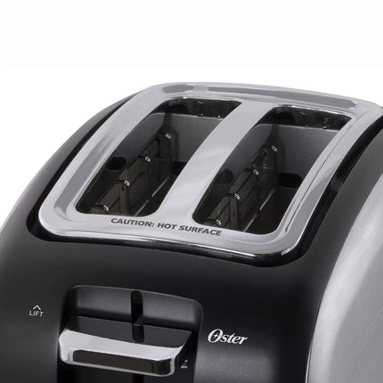 Oster 2-Slice Toaster with Extra-Wide Slots – Brushed Stainless Steel – Open Box