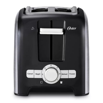 Oster 2-Slice Toaster with Extra-Wide Slots – Brushed Stainless Steel – Open Box