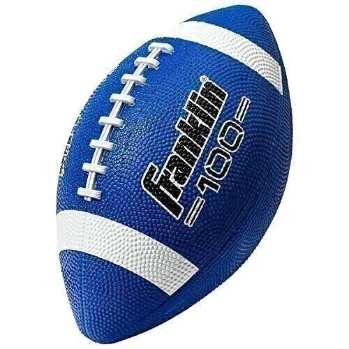 Franklin Sports American Football Rubber Ball for Kids Blue/White
