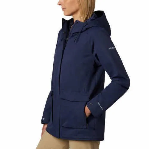 Women's Crystal City Omni-Tech Jacket - Columbia, New  - Navy Blue, Size M