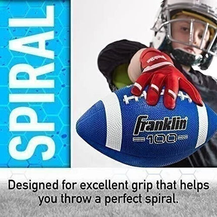 Franklin Sports American Football Rubber Ball for Kids Blue/White