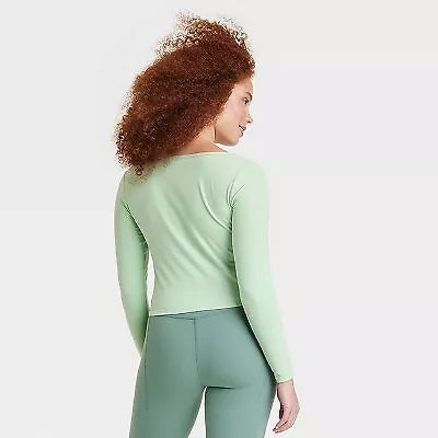 Women's Everyday Soft Long Sleeve Top - All in Motion™, New - Fern Green, Size M