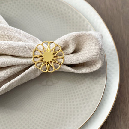 Safa Napkin Ring - Set of 4 - Tea + Linen